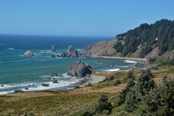 Cape Ferrelo, view of offshore rocks 